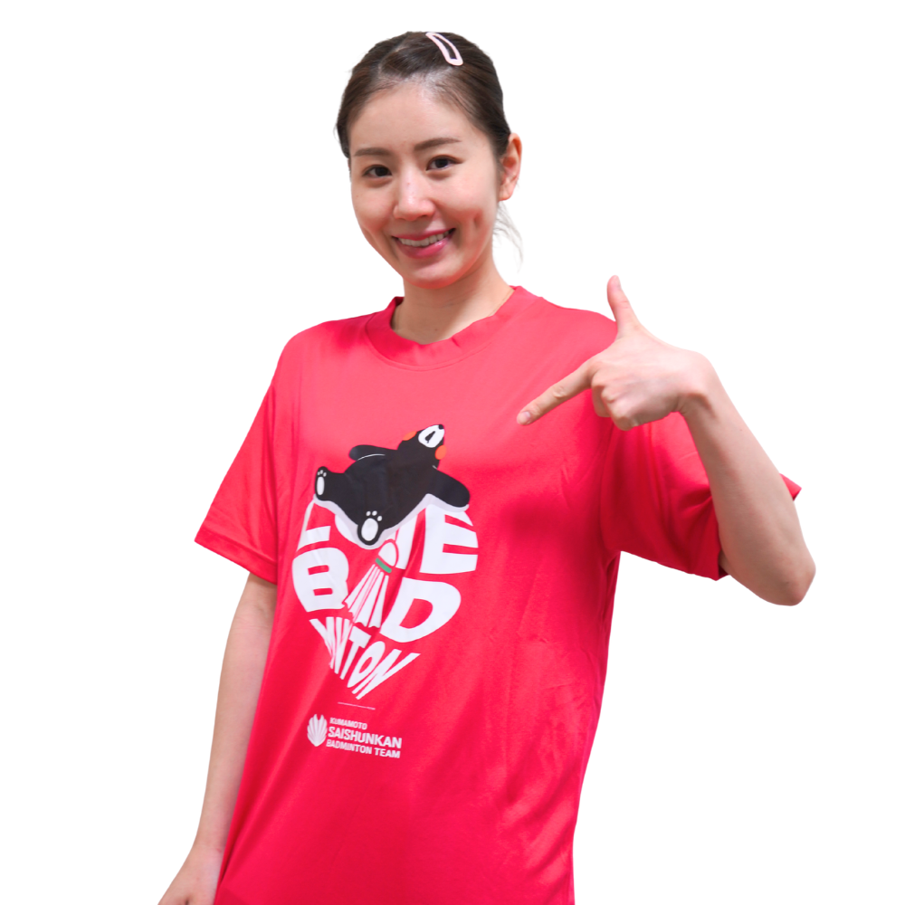 ハートTシャツくまモンver.(ダークピンク)