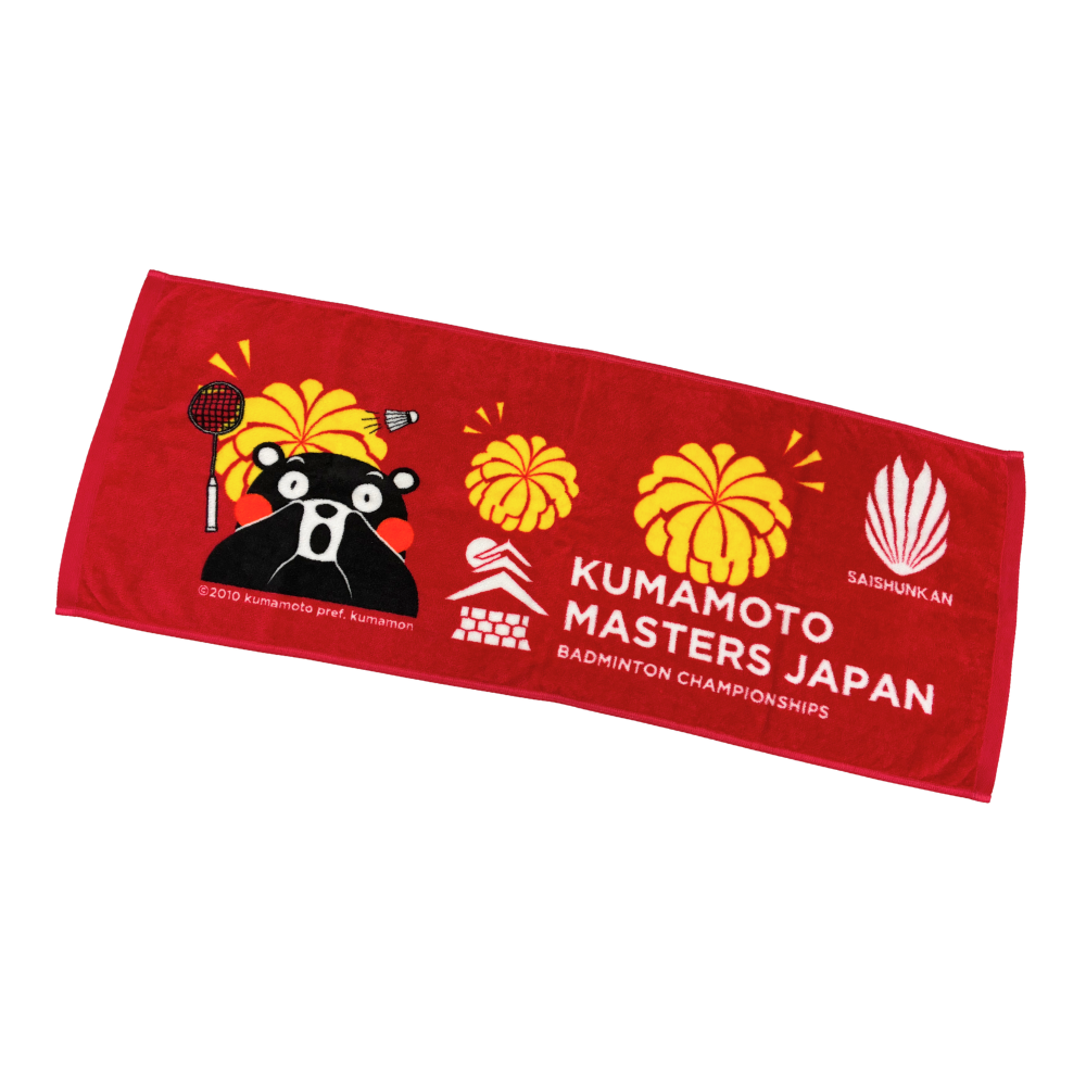 Kumamoto Masters Japan 2026 Red Face Towel Kumamon Ver.