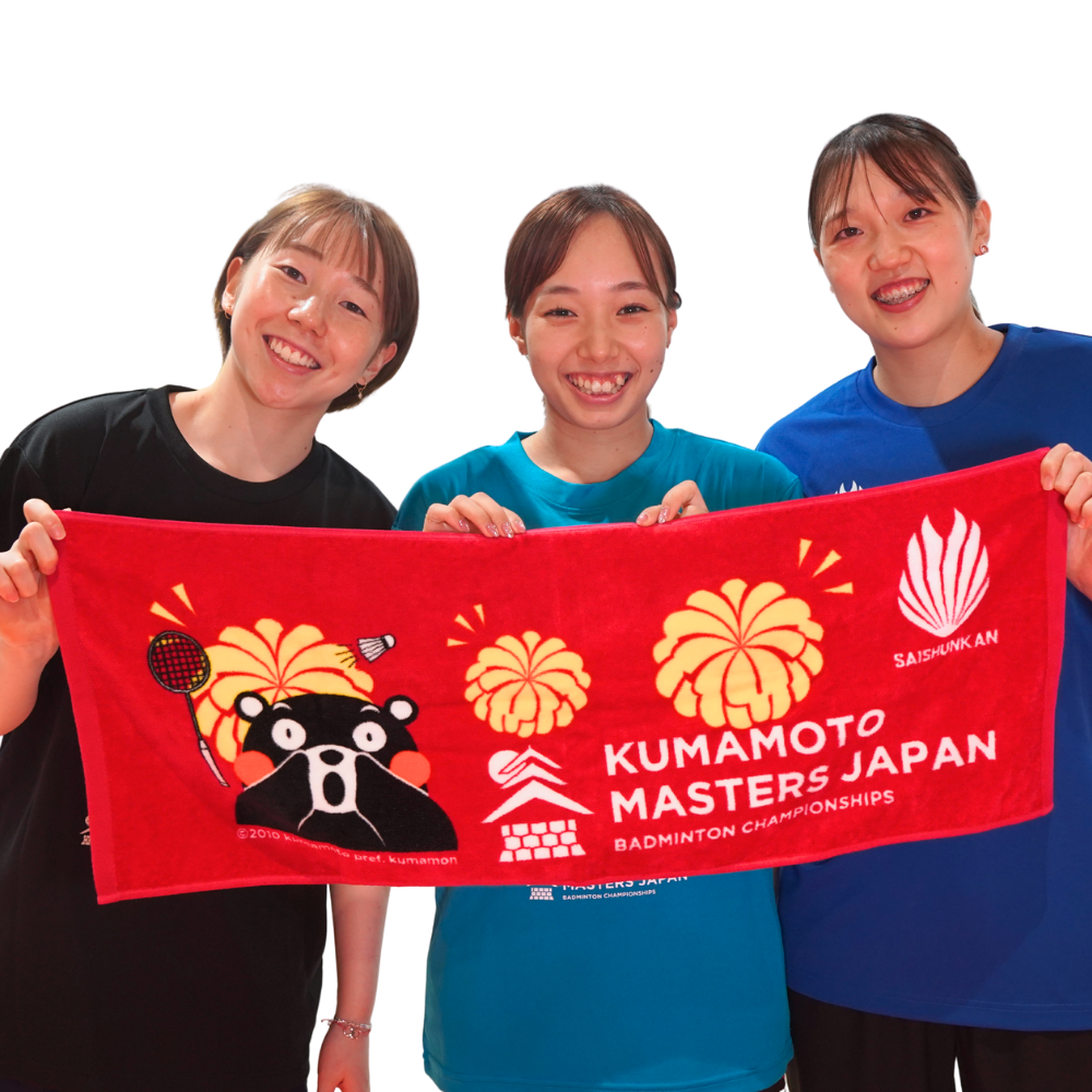 Kumamoto Masters Japan 2026 Red Face Towel Kumamon Ver.