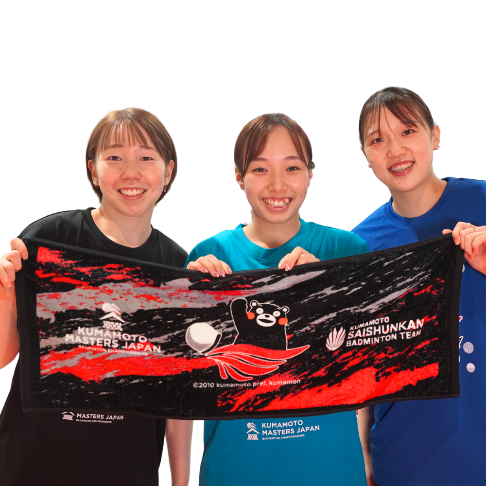 Kumamoto Masters Japan 2026 Black Face Towel Kumamon Ver.
