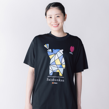 【イフミック加工パフォーマンスウェア】ブロッキング・ブルーTシャツ くまモンver.