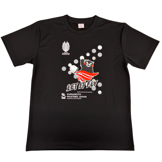 熊本マスターズジャパン2026 LET IT FLY Tシャツ くまモンver.（ブラック）