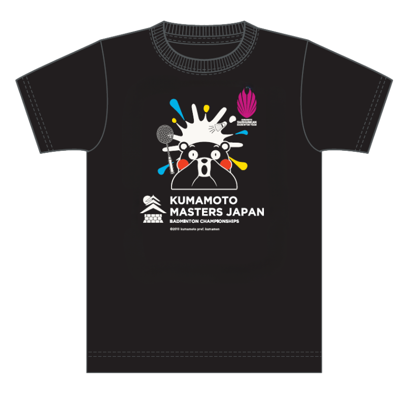 熊本マスターズジャパン2025 スプラッシュTシャツ くまモンver.(ブラック)