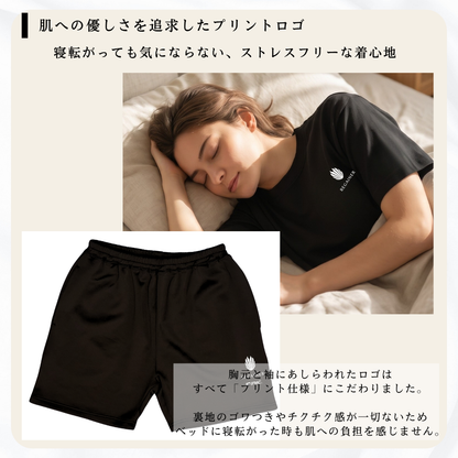 【REGAINER】イフミック加工パフォーマンスウェア パジャマスウェットハーフパンツ